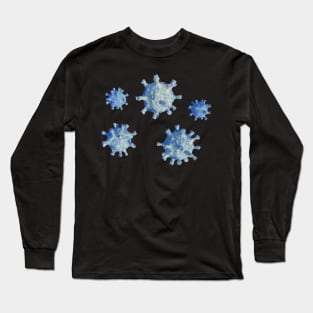 Bright lurid beautiful coronavirus cells Long Sleeve T-Shirt